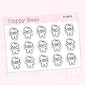 Freaking Out Doodles - Cute Emotion Self Care Planner Stickers D10816