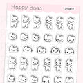 Peeking Doodles - Cute Emotions Doodles Planner Stickers D10817