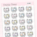 Planner Catch Up Doodles - Cute Planning Journal Planner Stickers D10821
