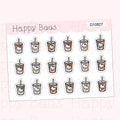 Iced Coffee - Cute Cafe Summer Drinks Planner Stickers D10827