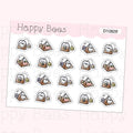 Tea Bags - Cute Cafe Afternoon Tea Drinks Planner Stickers D10828