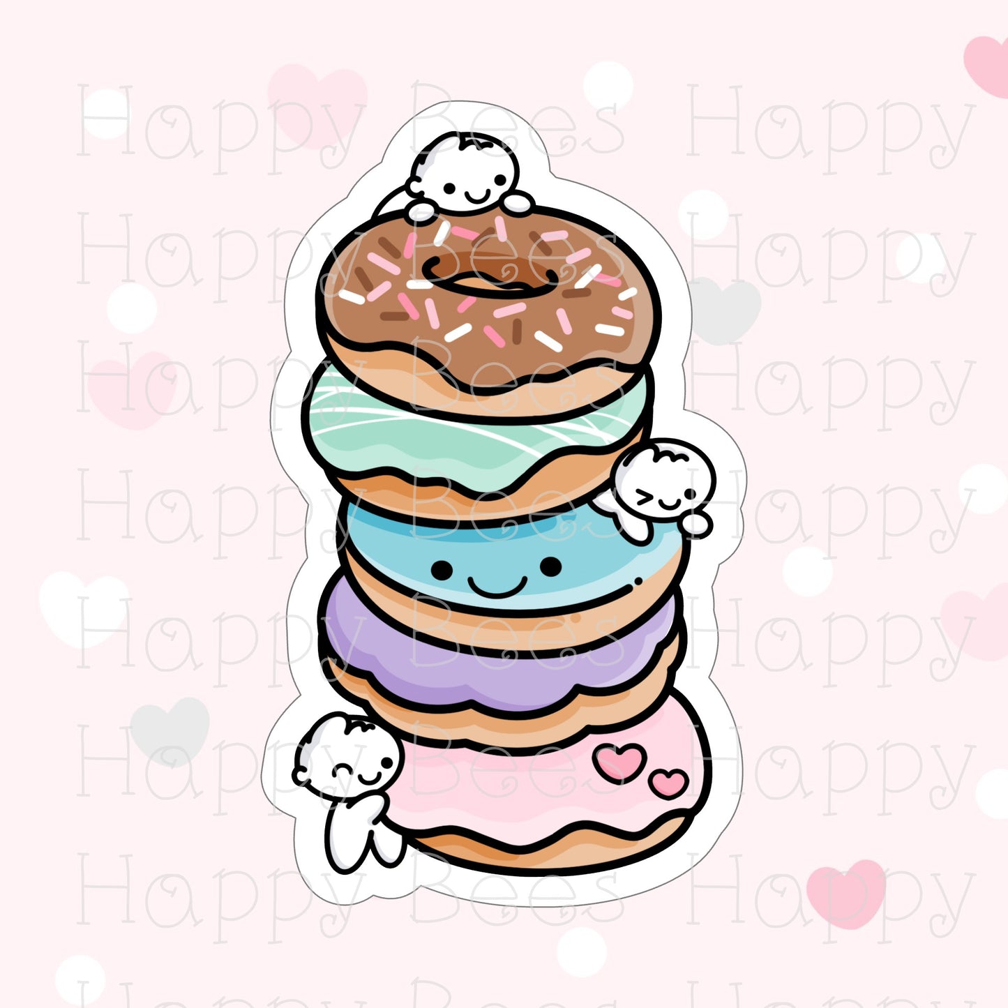 Doughnut Stack Die Cut - Cute Doodles Bullet Journal Planner Stickers DC10032