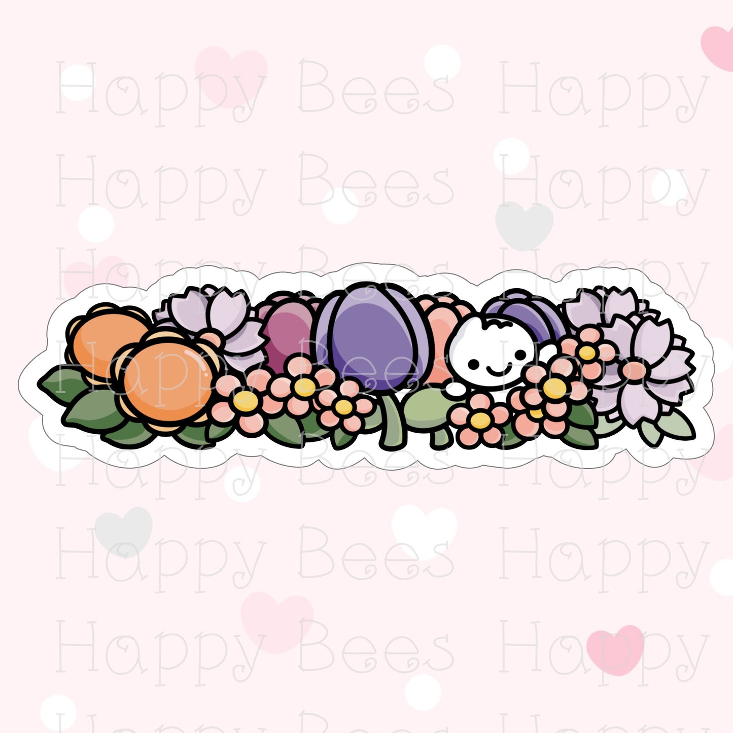 Spring Floral Die Cut - Cute Bouquet Flowers Doodles Bullet Journal Planner Stickers DC10039