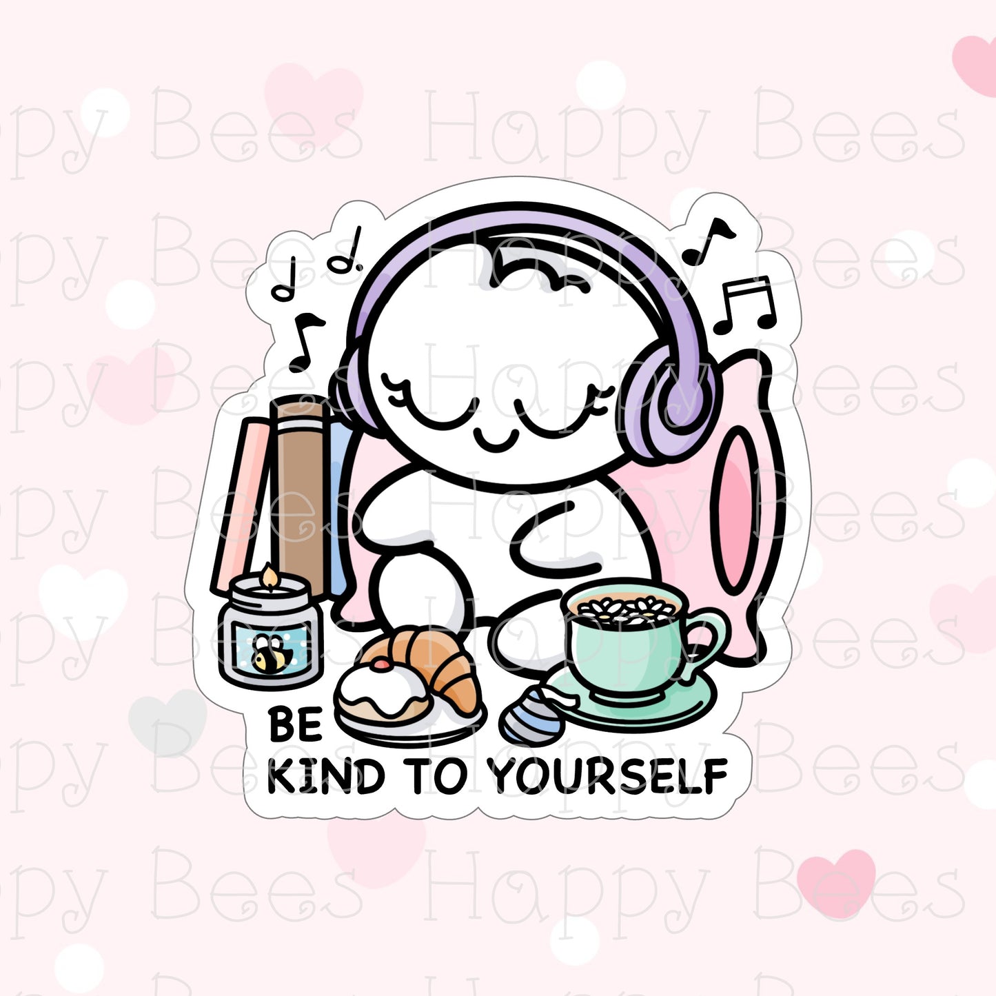 Be Kind to Yourself Die Cut - Cute Doodles Bullet Journal Planner Stickers DC10043