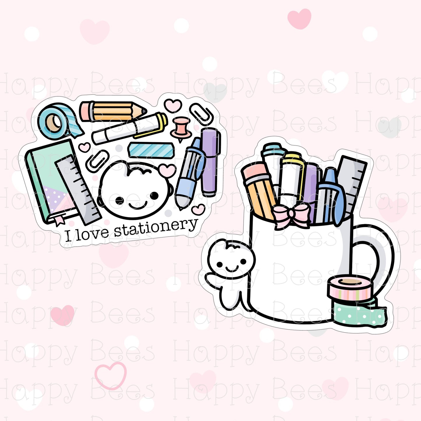 Stationery Die Cut Doodles - Cute Bullet Journal Planner Stickers DC10050