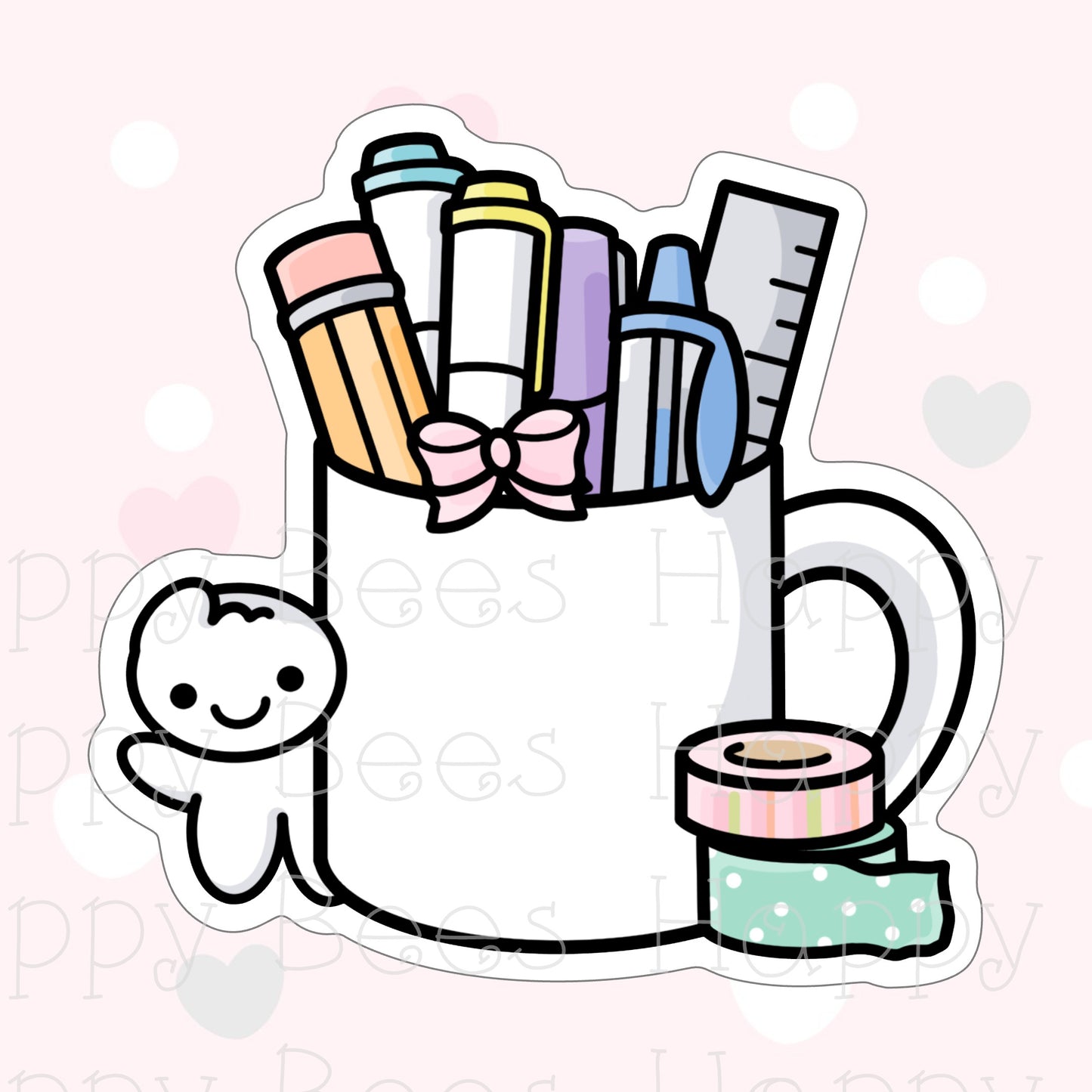 Stationery Die Cut Doodles - Cute Bullet Journal Planner Stickers DC10050