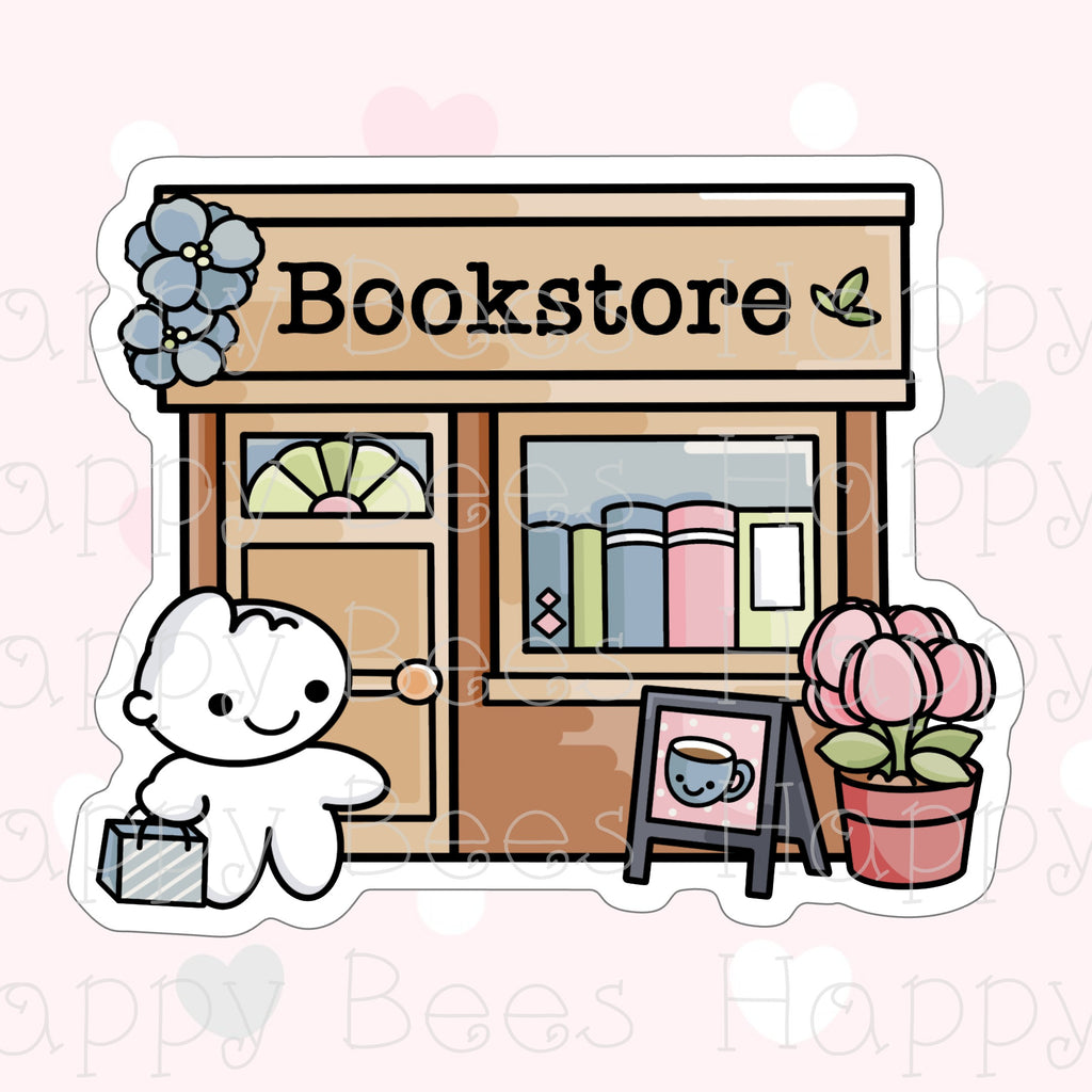 Bookstore / Spring Reading Die Cut Doodles - Cute Bullet Journal Planner Stickers DC10052