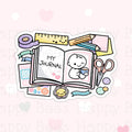 Journal Time Die Cut Doodles - Cute Bullet Journal Planner Stickers DC10053