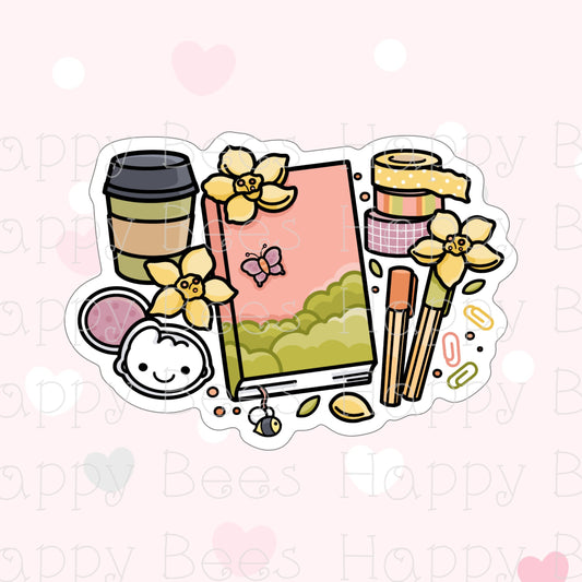 Spring Planning Die Cut Doodles - Cute Bullet Journal Planner Stickers DC10054