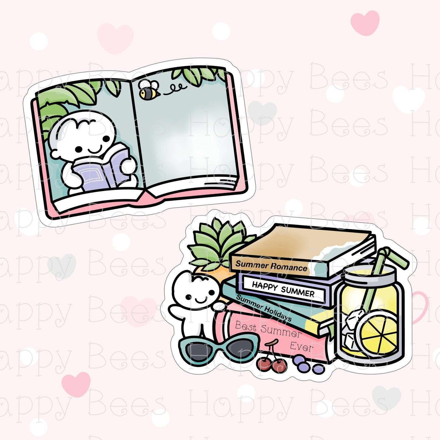 Summer Reading Die Cut - Cute Doodles Bullet Journal Planner Stickers DC10060