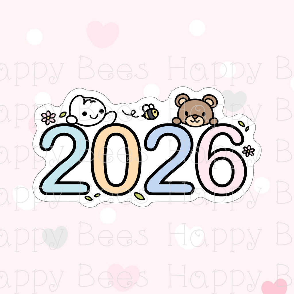 2026 New Year Die Cut Doodles - Cute Bullet Journal Planner Stickers DC10062