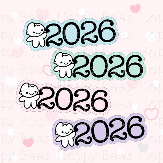 2026 Pastel Die Cut Doodles - Cute Bullet Journal Planner Stickers DC10068