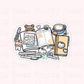 Let's Plan Together Die Cut Doodles - Cute Bullet Journal Planner Stickers DC10072