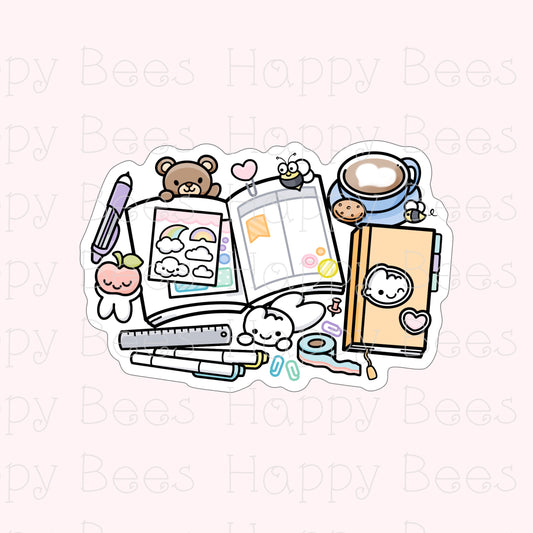 Let's Plan Together Die Cut Doodles - Cute Bullet Journal Planner Stickers DC10072