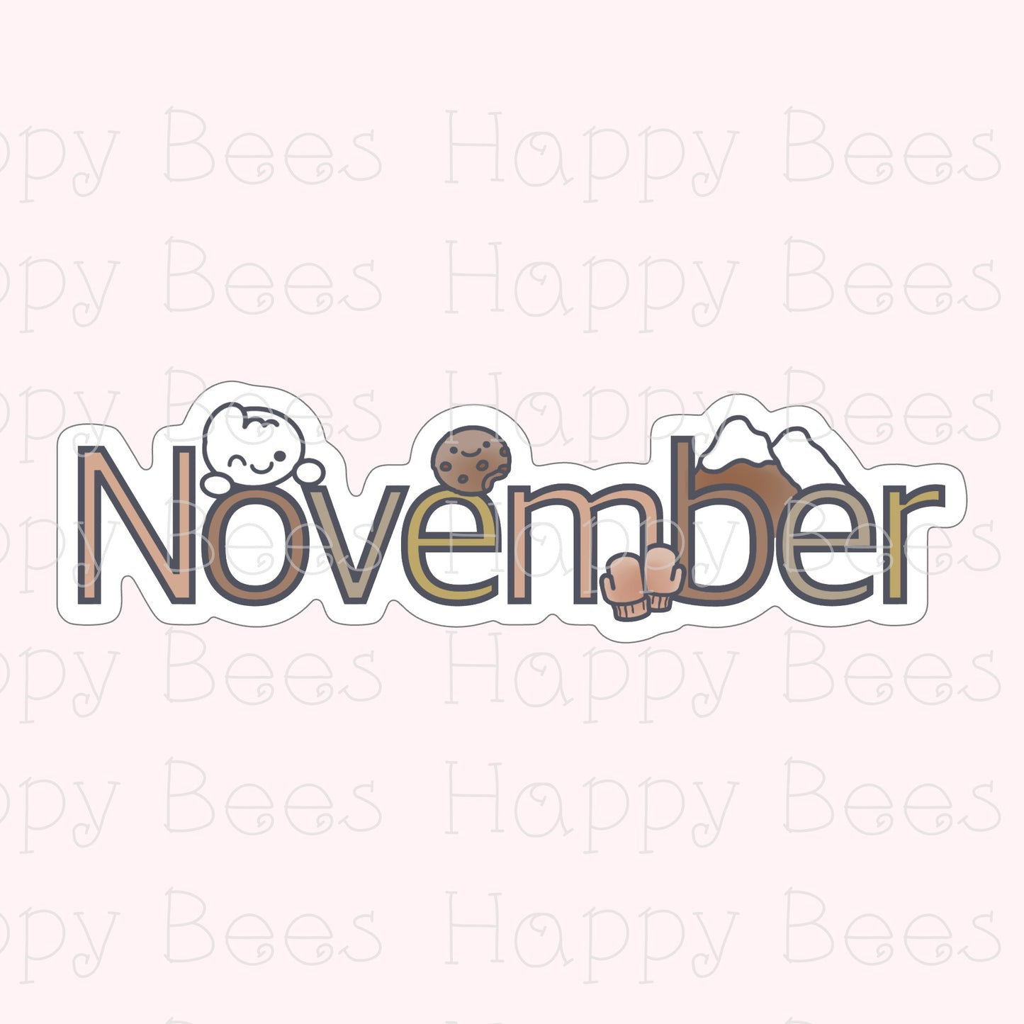 Months Die Cut Doodles Vol. 3 - Cute Bullet Journal Planner Stickers DC10073