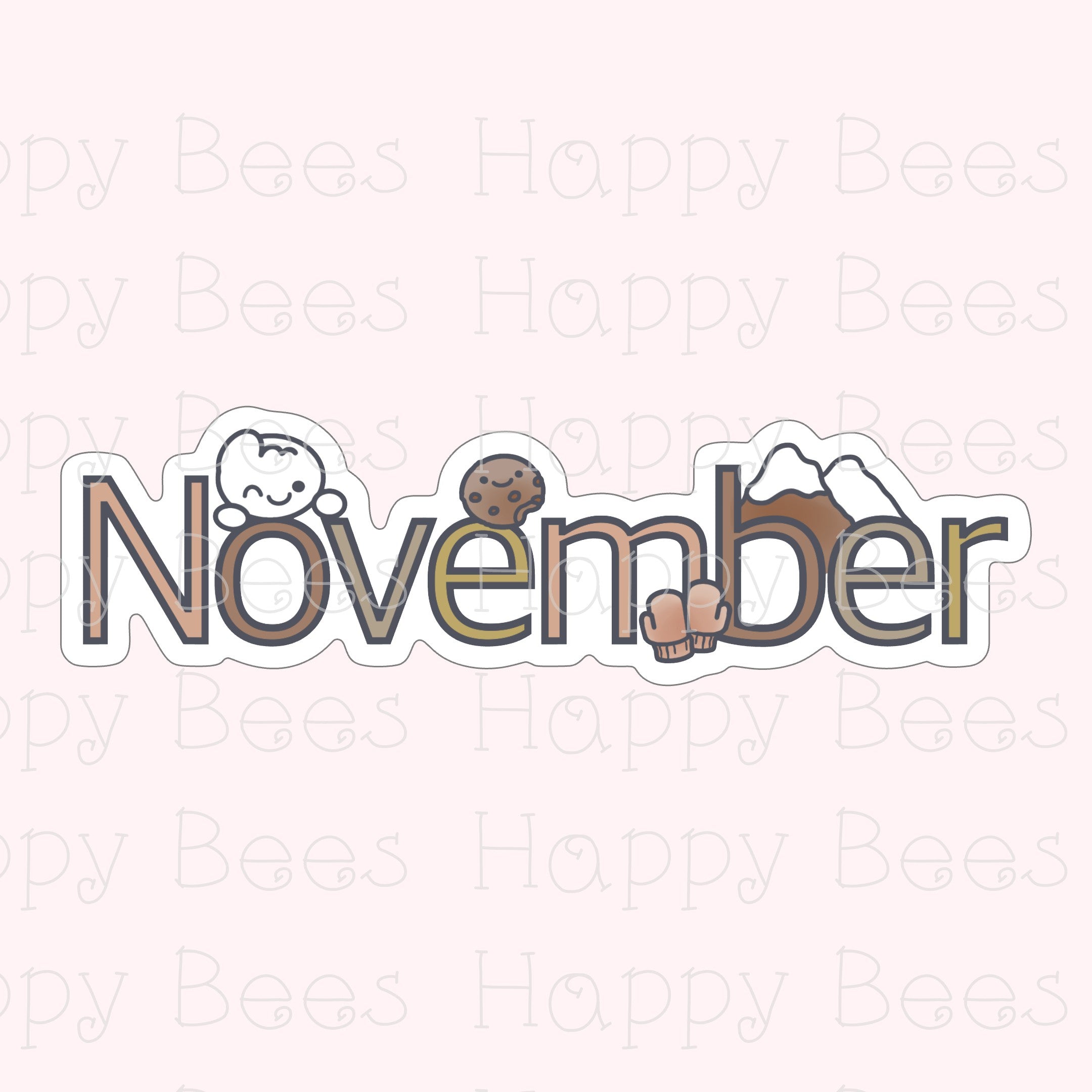 Months Die Cut Doodles Vol. 3 - Cute Bullet Journal Planner Stickers DC10073
