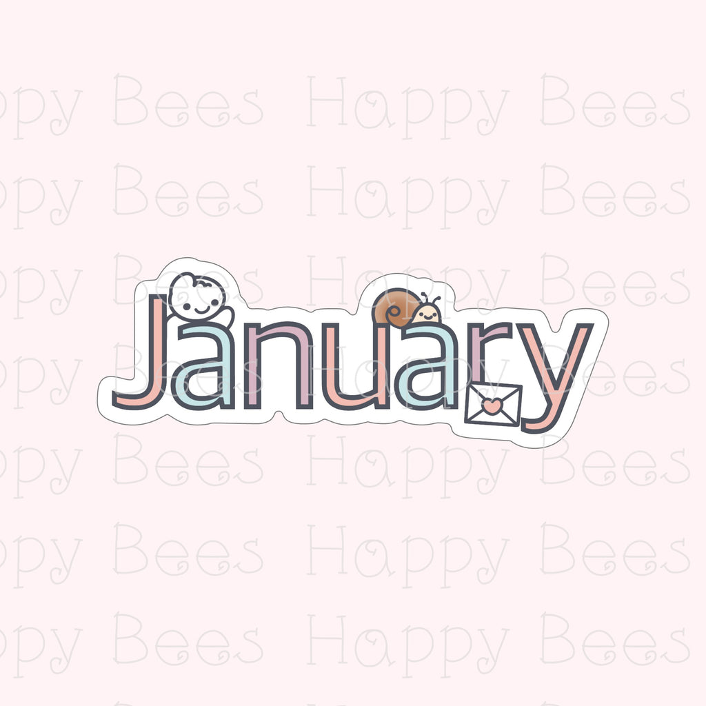 Months Die Cut Doodles Vol. 3 - Cute Bullet Journal Planner Stickers DC10073