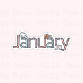 Months Die Cut Doodles Vol. 3 - Cute Bullet Journal Planner Stickers DC10073