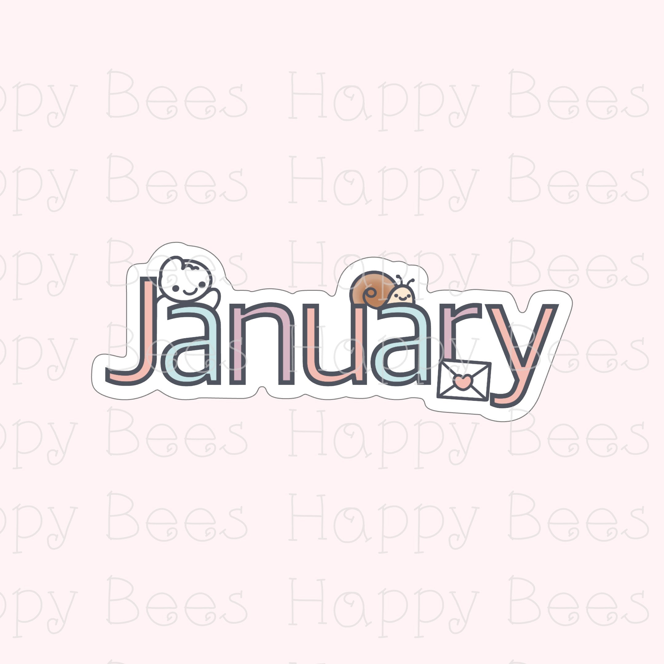 Months Die Cut Doodles Vol. 3 - Cute Bullet Journal Planner Stickers DC10073