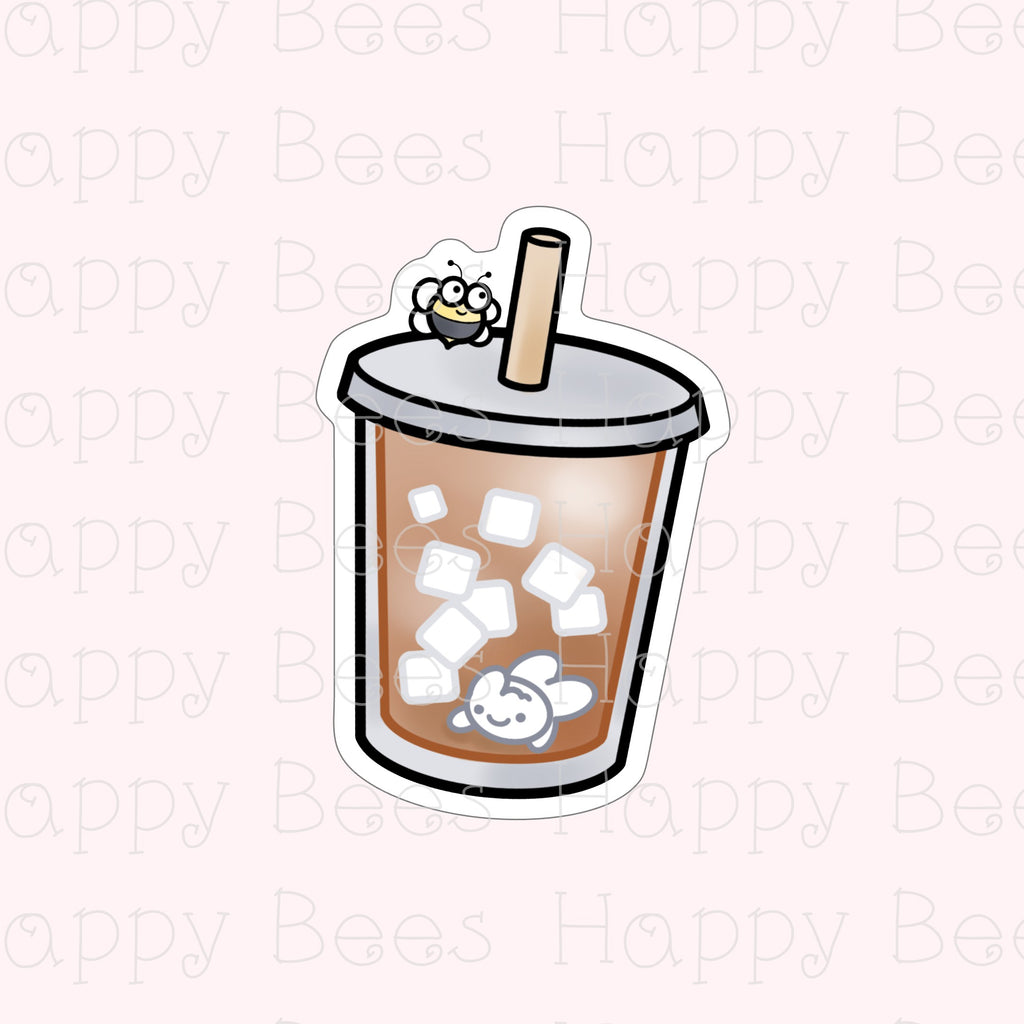Stay Cool Holographic Die Cut - Cute Iced Coffee Doodles Journal Planner Stickers DC10079