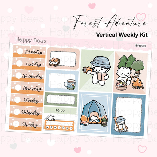Forest Adventure - Vertical Weekly Planner Sticker Kit EV10059
