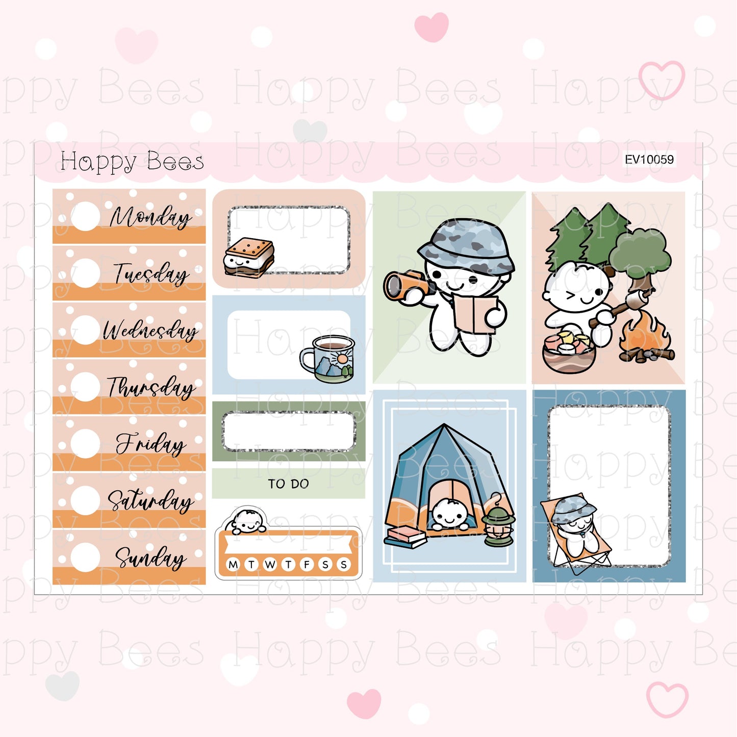 Forest Adventure - Vertical Weekly Planner Sticker Kit EV10059