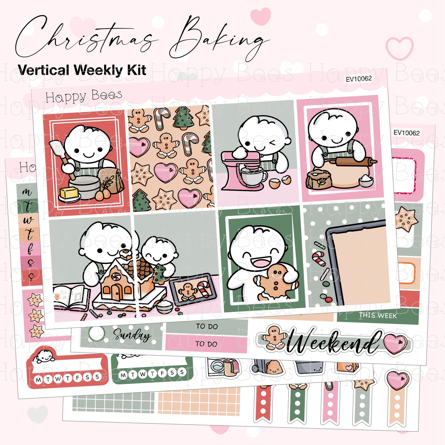 Christmas Baking - Vertical Weekly Planner Sticker Kit EV10062