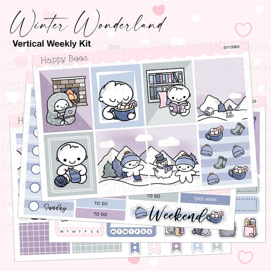 Winter Wonderland - Vertical Weekly Planner Sticker Kit EV10063
