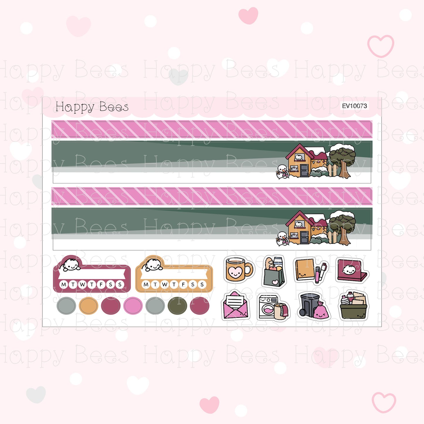 Merry & Bright - Vertical Weekly Planner Sticker Kit EV10073