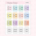 Monthly Tabs - Cute Functional Doodles Planner Stickers F10194