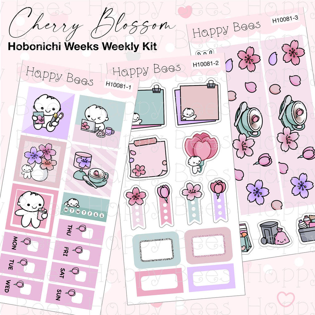 Cherry Blossom - Hobonichi Weeks Weekly Planner Sticker Kit H10081