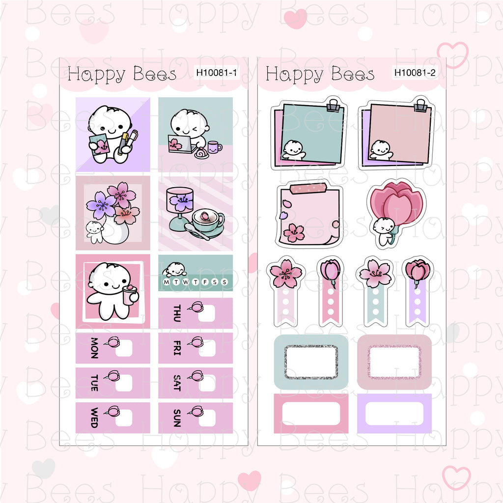 Cherry Blossom - Hobonichi Weeks Weekly Planner Sticker Kit H10081