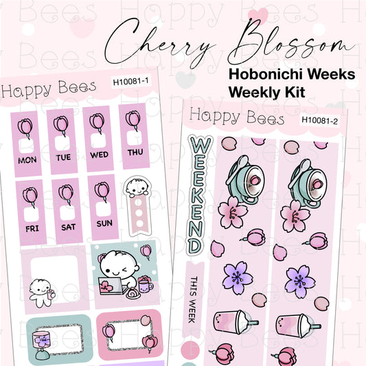 Cherry Blossom - Hobonichi Weeks Weekly Planner Sticker Kit H10081