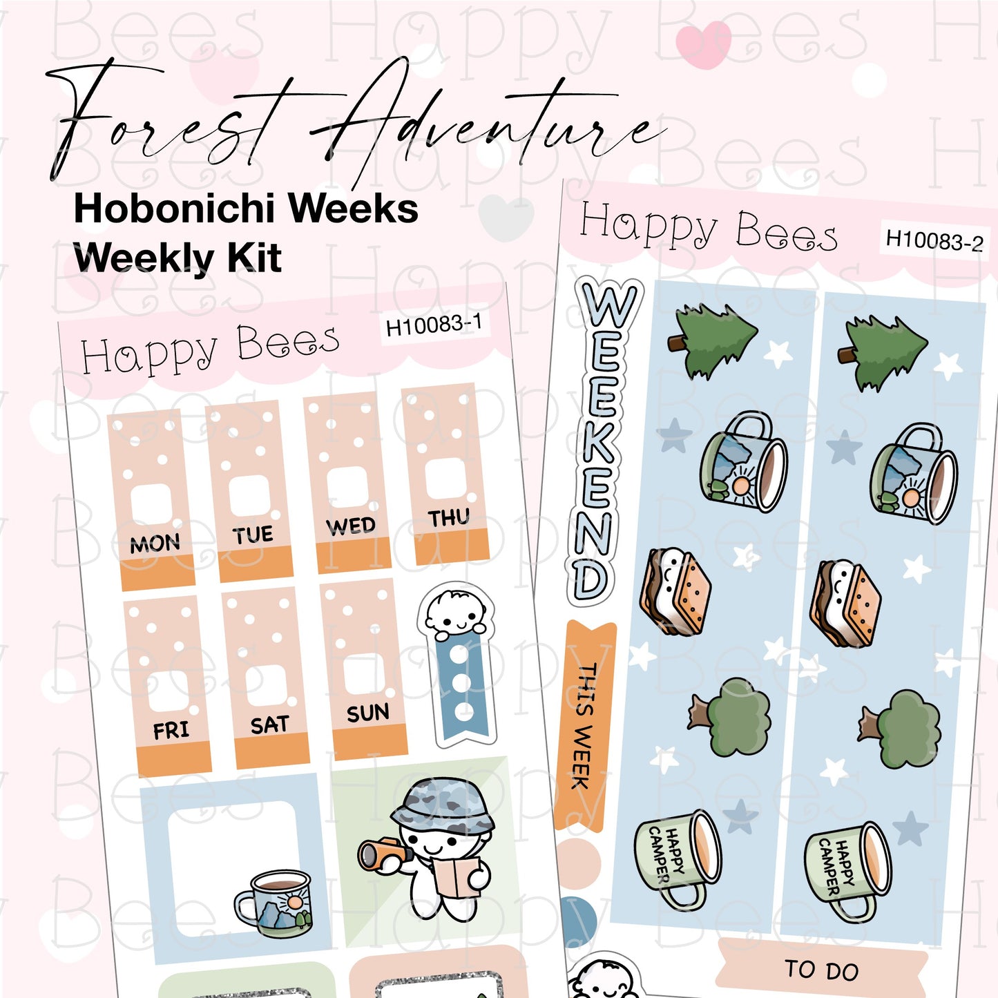 Forest Adventure - Hobonichi Weeks Weekly Planner Sticker Kit H10083