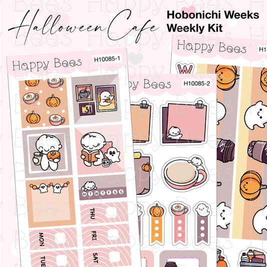 Halloween Cafe - Hobonichi Weeks Weekly Planner Sticker Kit H10085