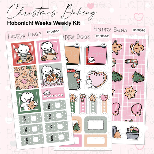 Christmas Baking - Hobonichi Weeks Weekly Planner Sticker Kit H10086