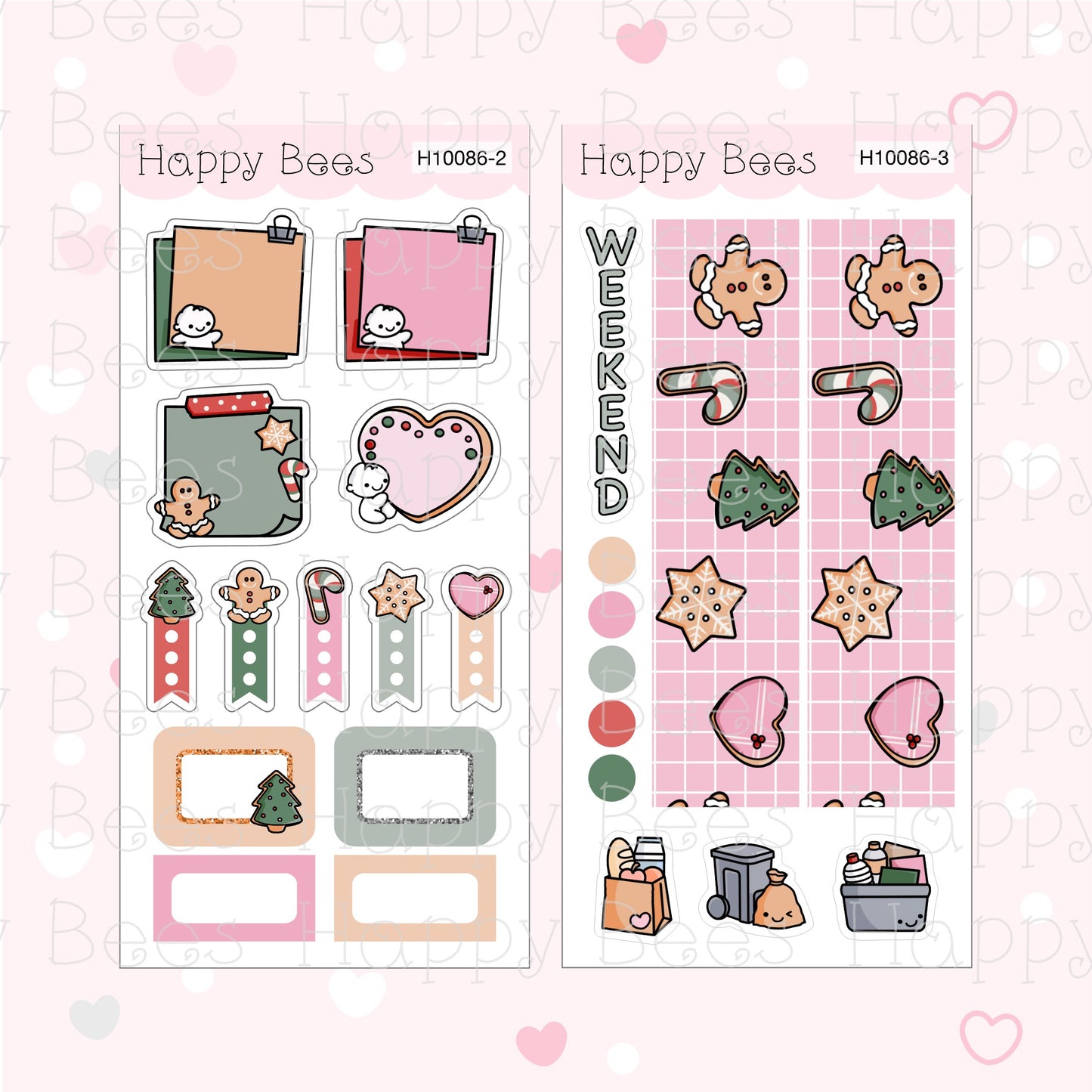 Christmas Baking - Hobonichi Weeks Weekly Planner Sticker Kit H10086