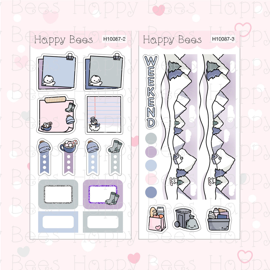 Winter Wonderland - Hobonichi Weeks Weekly Planner Sticker Kit H10087