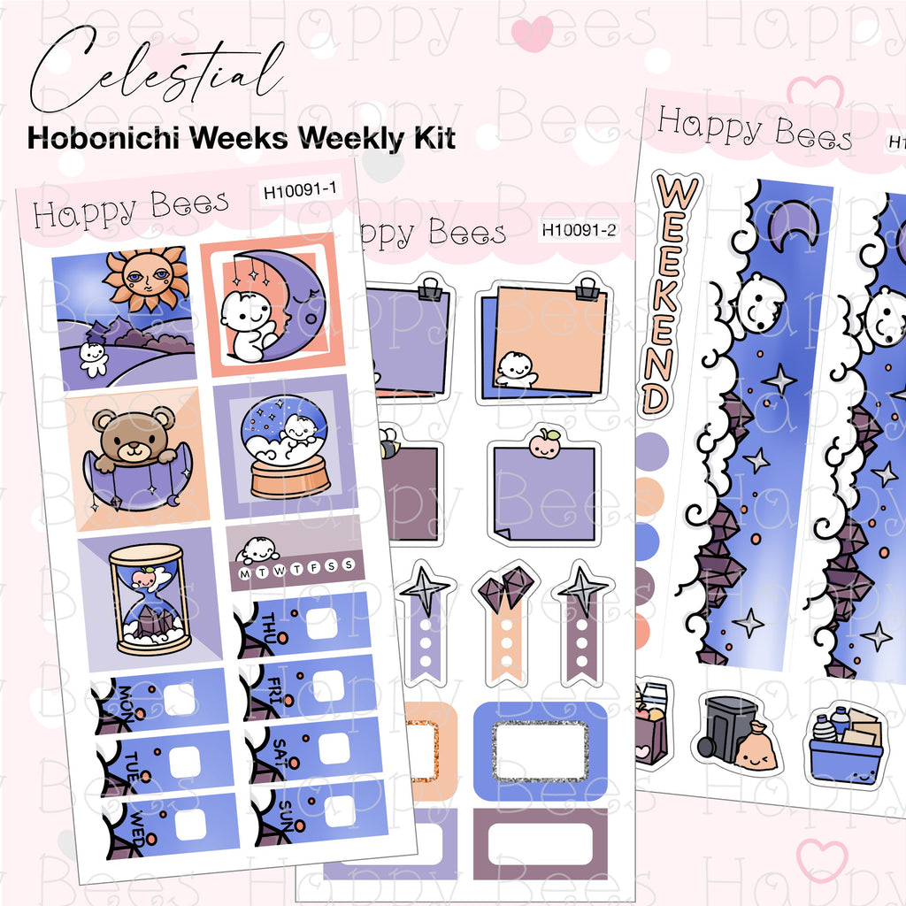 Celestial - Hobonichi Weeks Weekly Planner Sticker Kit H10091