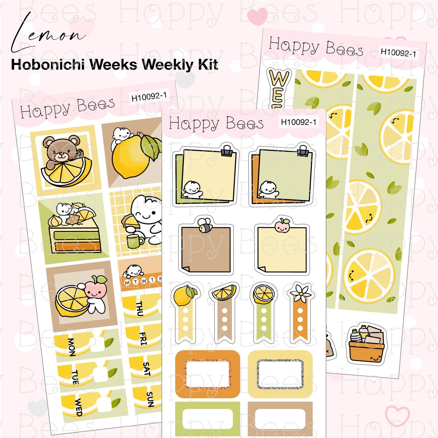 Lemon - Hobonichi Weeks Weekly Planner Sticker Kit H10092