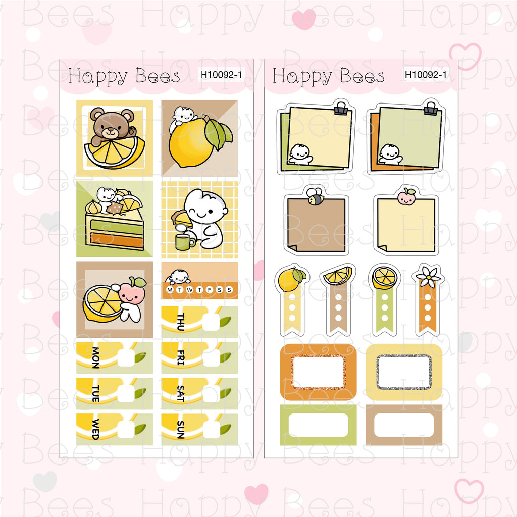 Lemon - Hobonichi Weeks Weekly Planner Sticker Kit H10092
