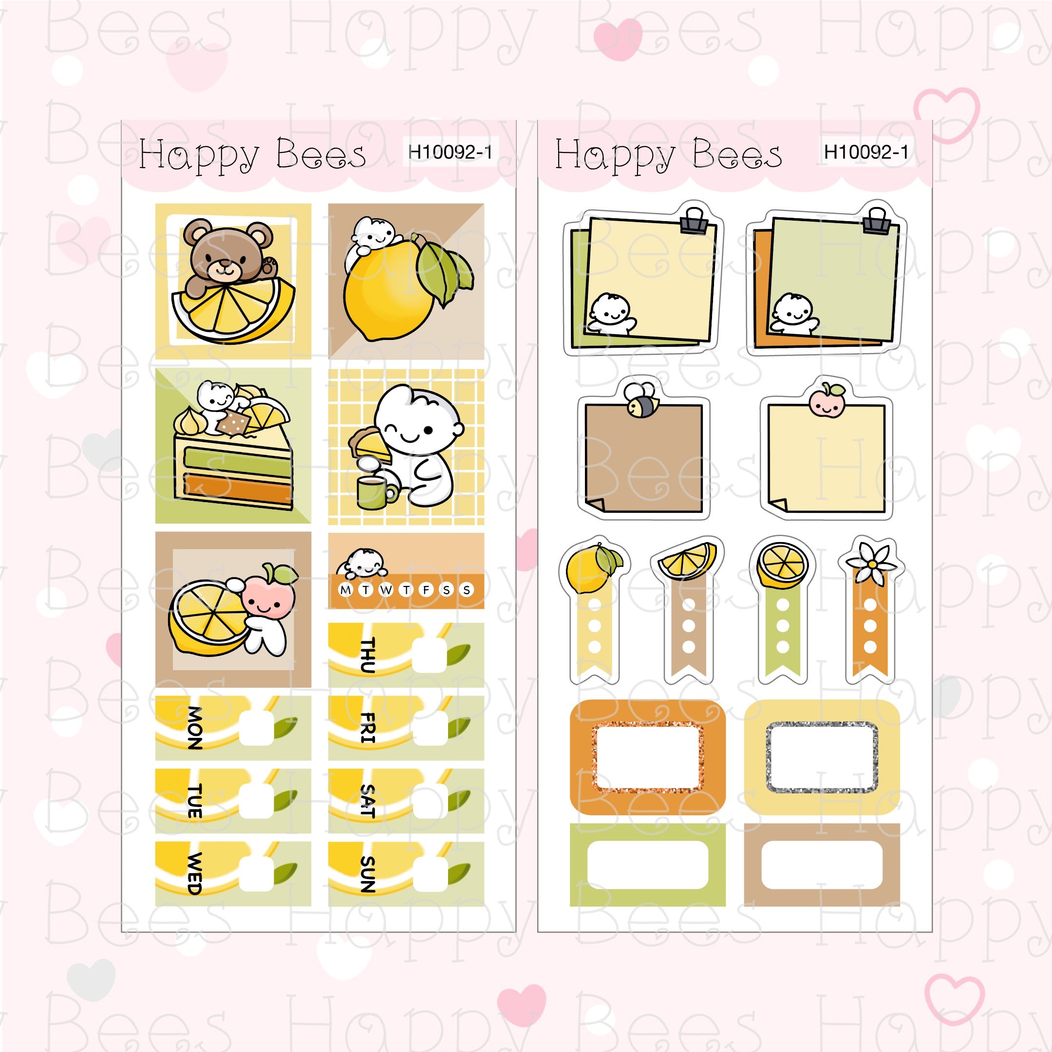 Lemon - Hobonichi Weeks Weekly Planner Sticker Kit H10092
