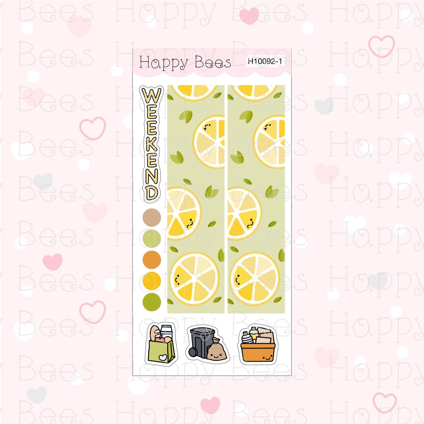 Lemon - Hobonichi Weeks Weekly Planner Sticker Kit H10092