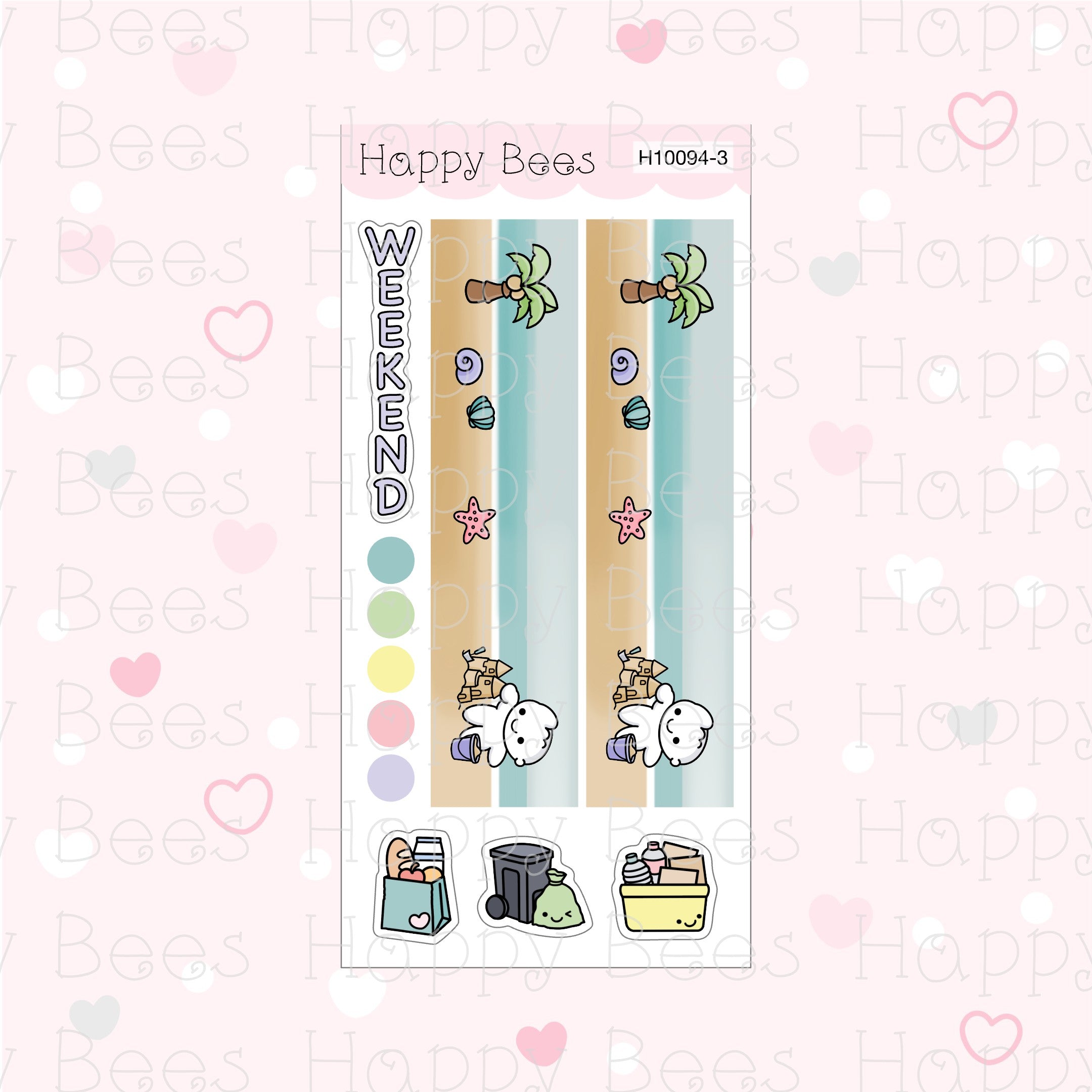 Beach Fun - Hobonichi Weeks Weekly Planner Sticker Kit H10094