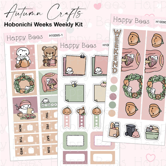 Autumn Crafts - Hobonichi Weeks Weekly Planner Sticker Kit H10095