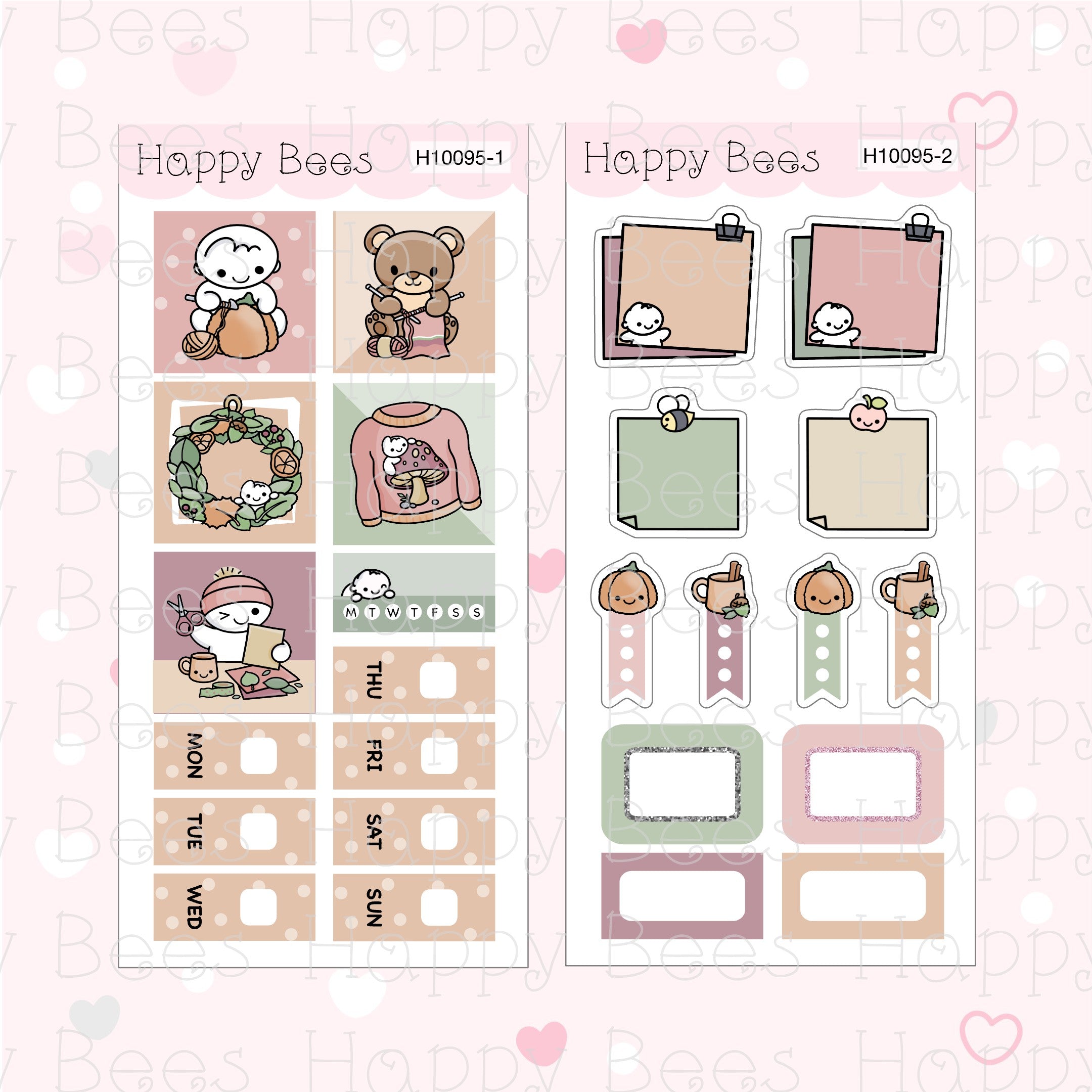 Autumn Crafts - Hobonichi Weeks Weekly Planner Sticker Kit H10095