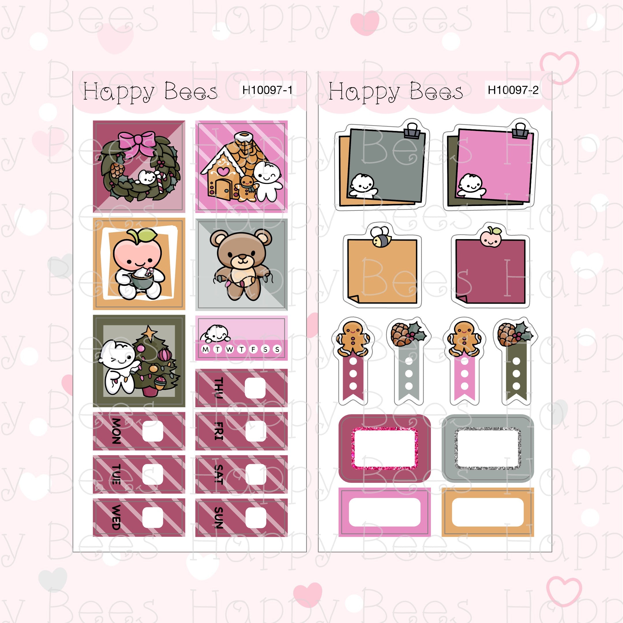 Merry & Bright - Hobonichi Weeks Weekly Planner Sticker Kit H10097