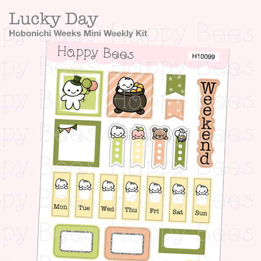 Lucky Day - Hobonichi Weeks Mini Weekly Planner Sticker Kit H10099
