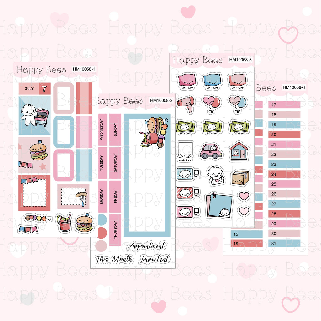 July to December - Hobonichi Weeks Monthly Planner Sticker Kit HM10058-63
