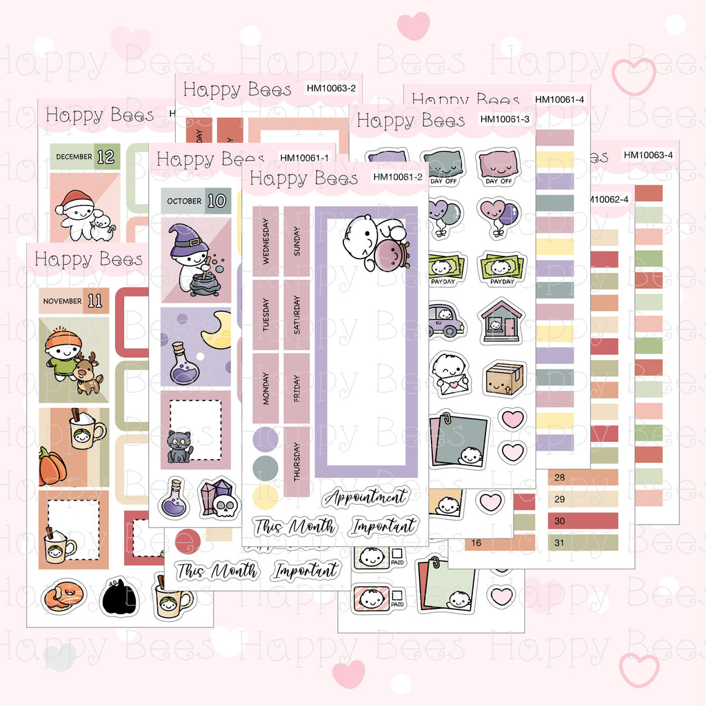 July to December - Hobonichi Weeks Monthly Planner Sticker Kit HM10058-63